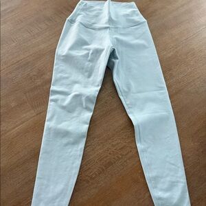 ALO 7/8 HIGH-WAIST AIRBRUSH LEGGINGS - CHALK BLUE